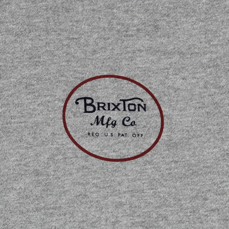 Brixton Wheeler Zip Hoodie Heather Grey-1