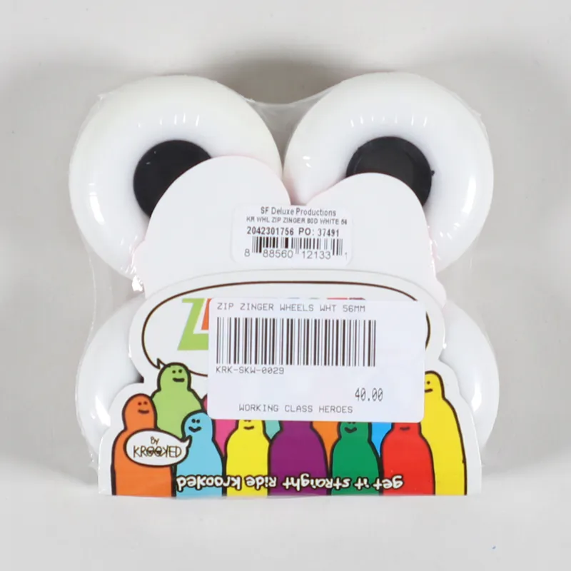 Krooked Zip Zinger 80 Duro Wheels White 56mm-1