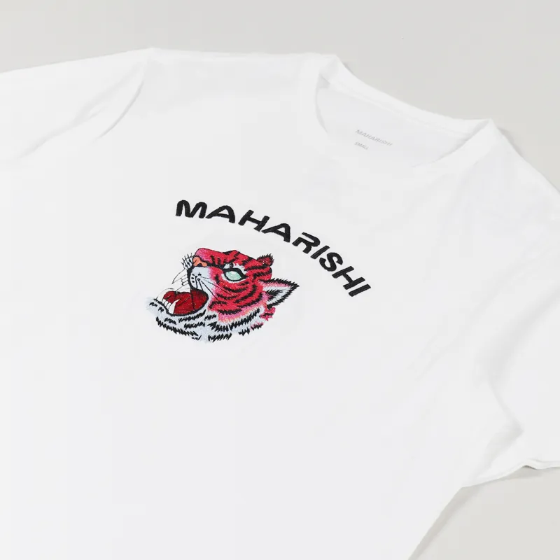 Maharishi Tiger Invasion T Shirt White-1