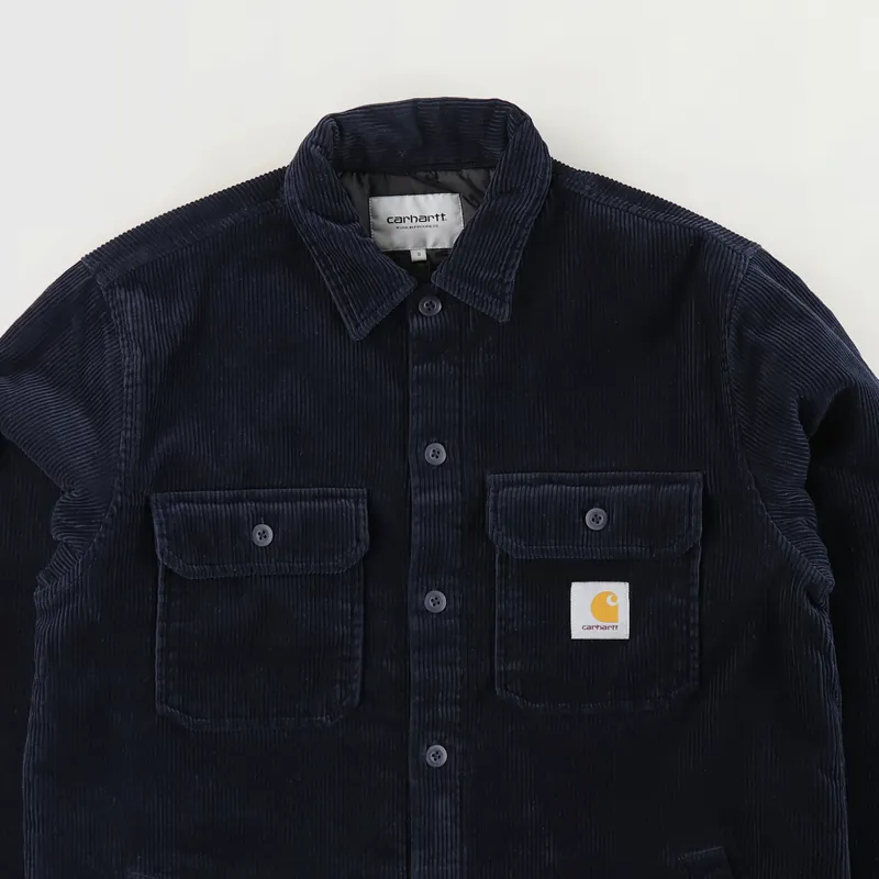 Carhartt WIP Mens Corduroy Whitsome Shirt Jacket Dark Navy Blue
