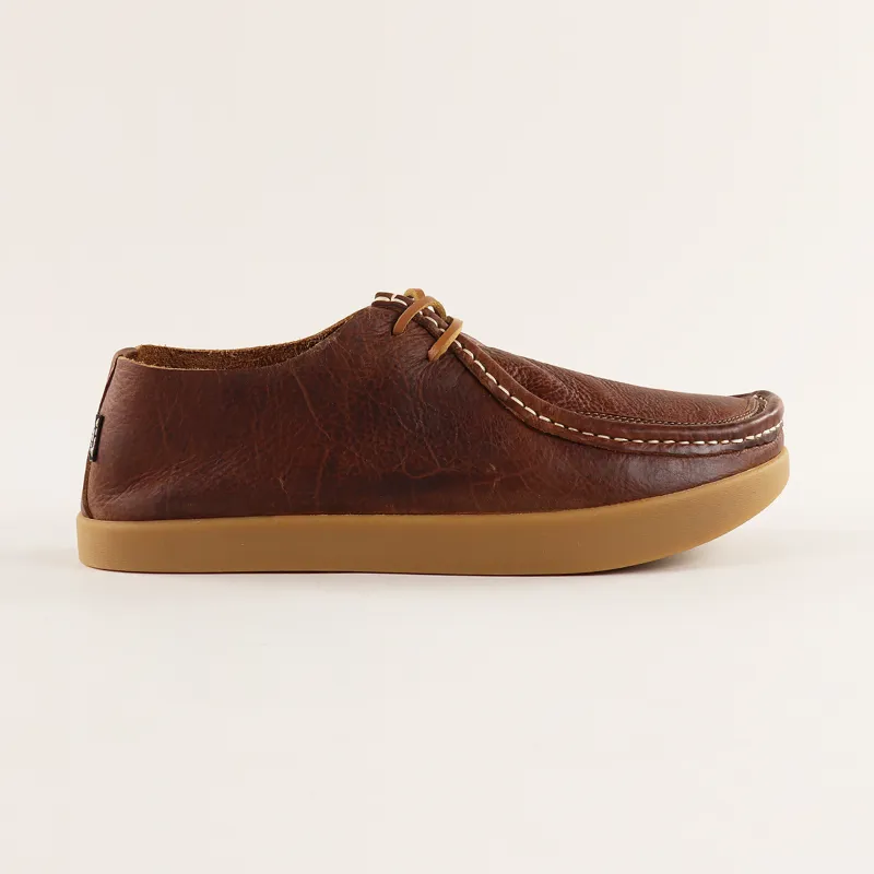 Yogi Footwear Willard Tumbled Leather Shoes Mid Brown
