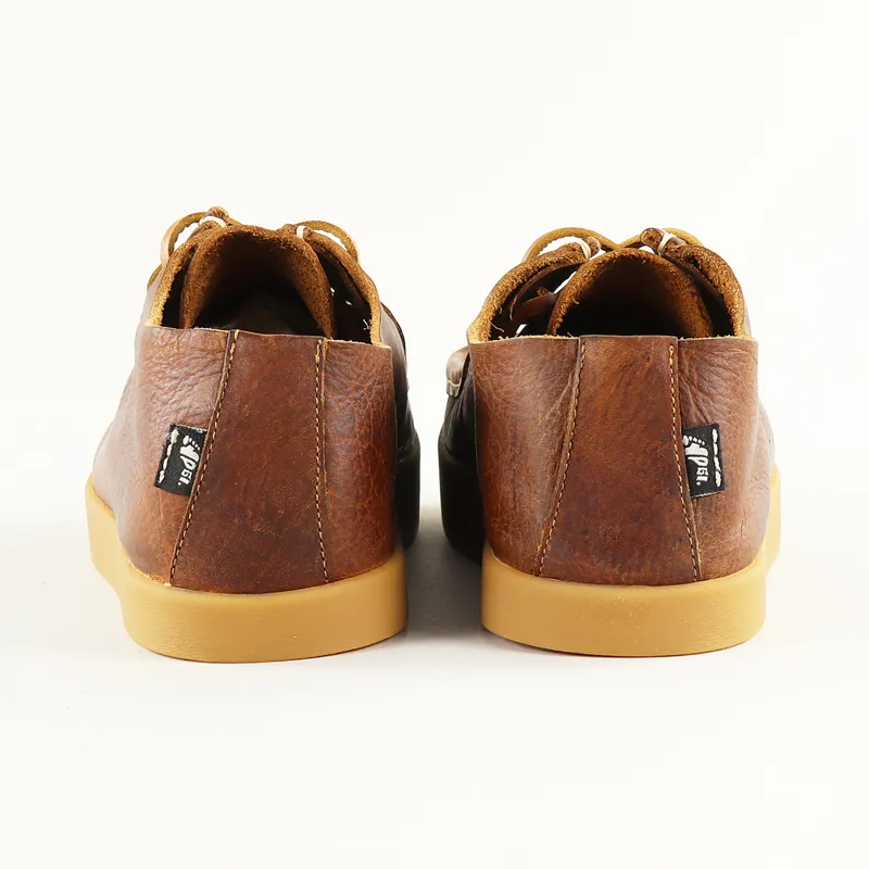 Yogi Footwear Willard Tumbled Leather Shoes Mid Brown-7