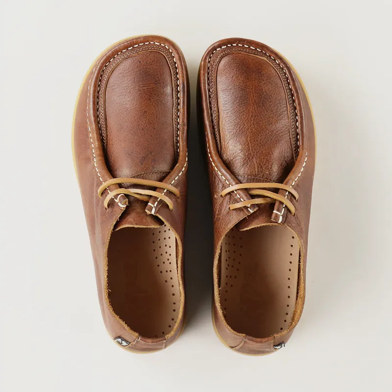 Yogi Footwear Willard Tumbled Leather Shoes Mid Brown-6