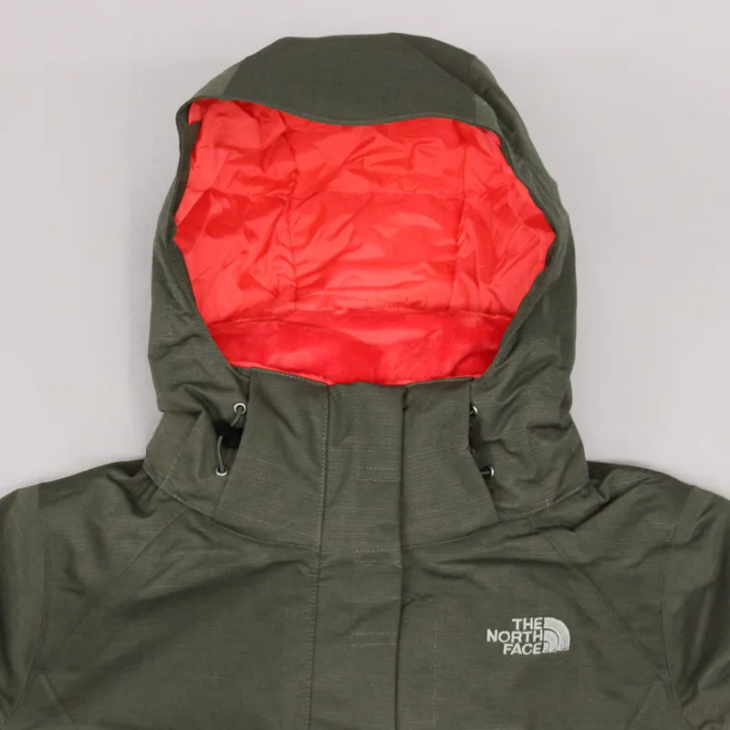 The North Face Womens Inlux Insulated Jacket New Taupe Green-1