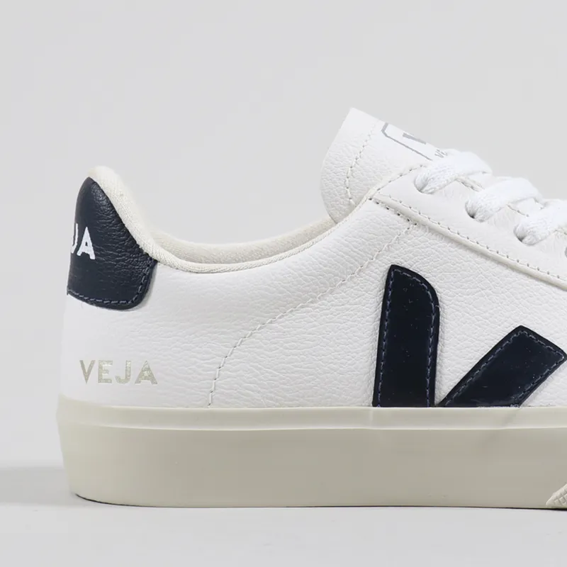 Veja Womens Campo Chromefree Leather Shoes White Nautico-2