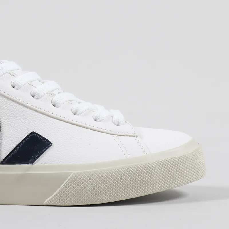 Veja Womens Campo Chromefree Leather Shoes White Nautico-3