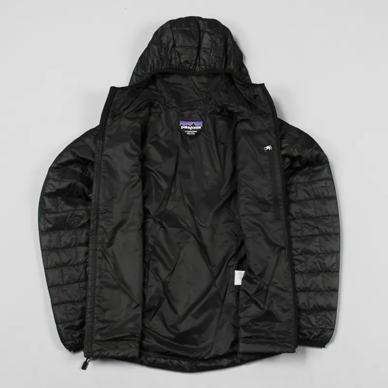 Patagonia Outdoor Womens Nano Puff Hoody Jacket Black Insulated
