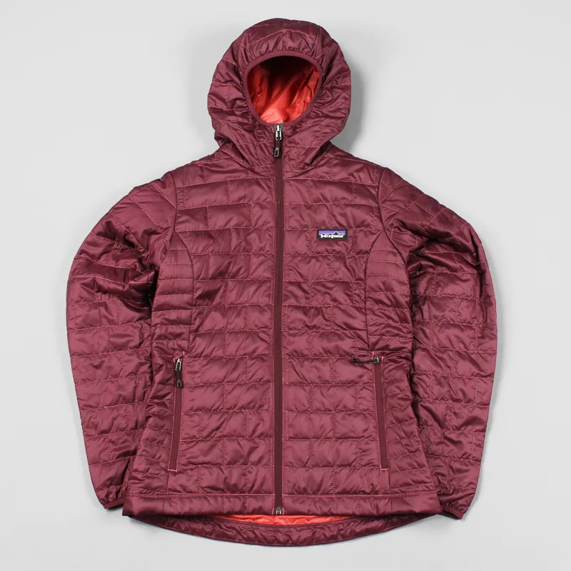 Patagonia Womens Nano Puff Hoody OxBlood Red Winter Jacket Coat