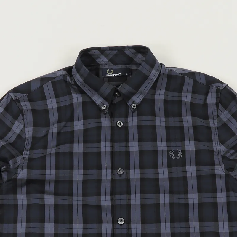 トップス FRED PERRY Long Sleeved Tartan Shirt Fred Perry Winter Tartan Checkered Long Sleeve Shirt Black