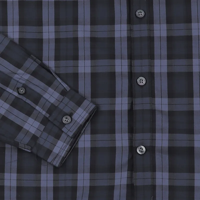 mfpen FRAME SHIRT - BLACK TARTAN CHECK Exact Shirt - Black Flannel