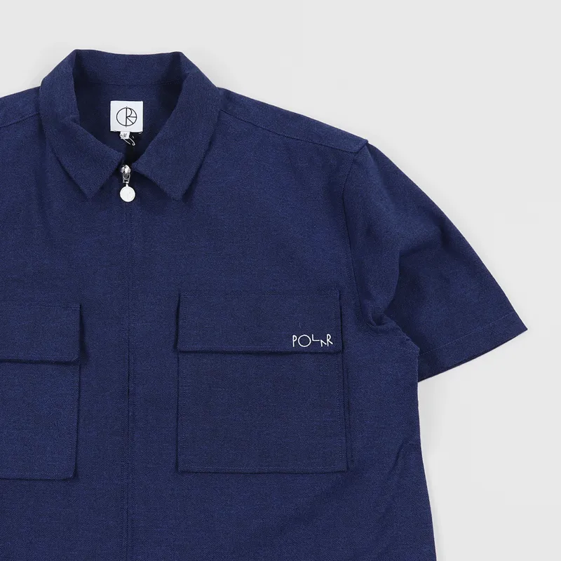 Polar Skate Co. Work Shirt Blue-3