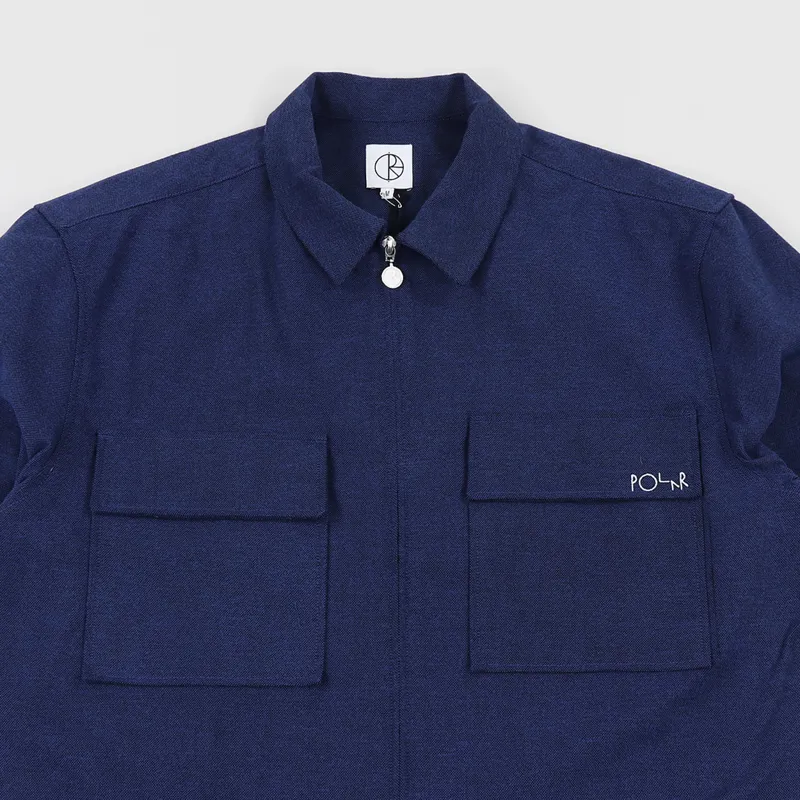 Polar Skate Co. Work Shirt Blue-1