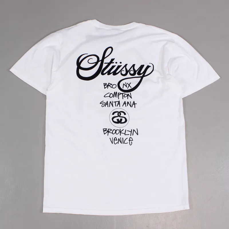 World Tour Mens Tee Stussy Skate Surf Cotton