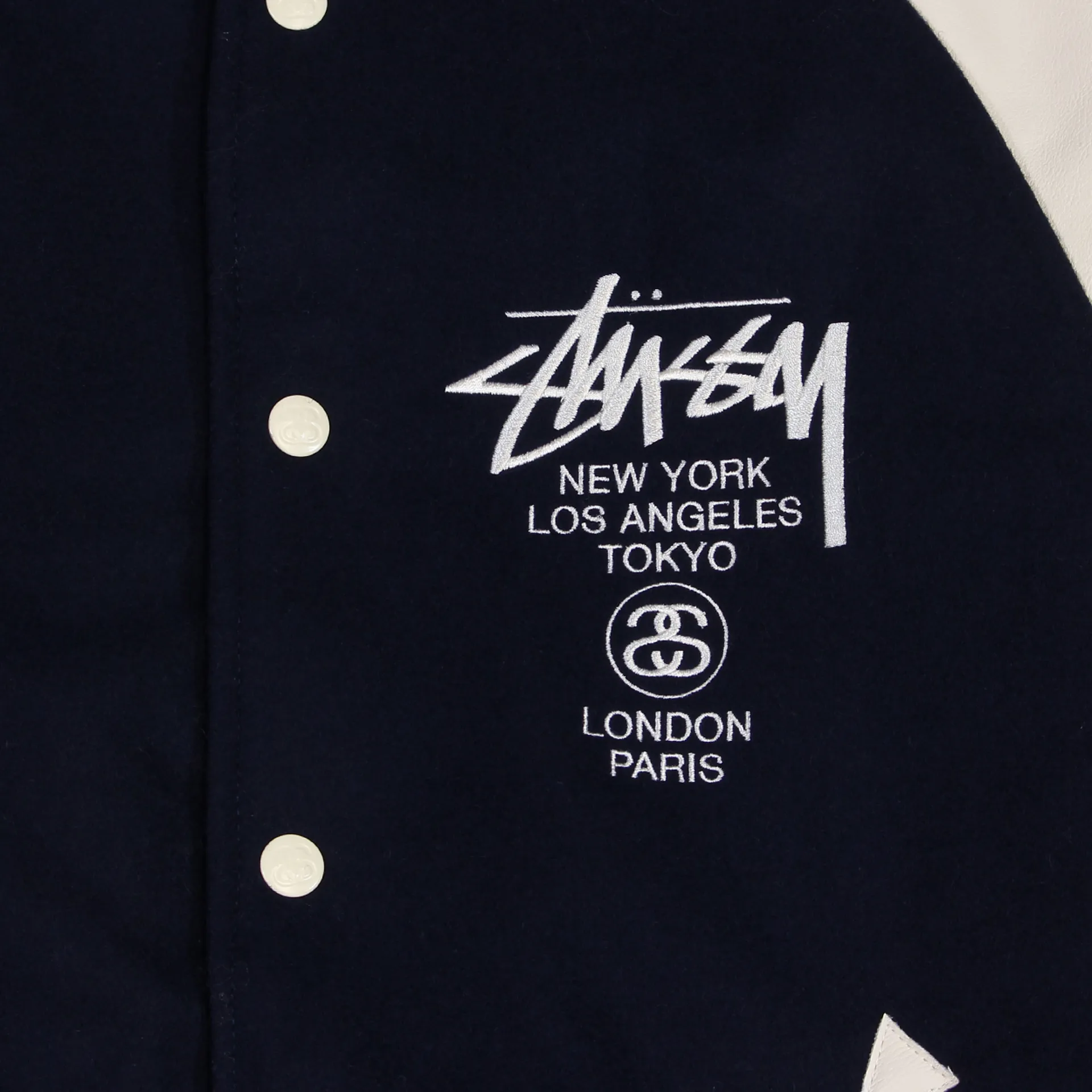 Stussy World Tour Wool Jacket Dark Navy