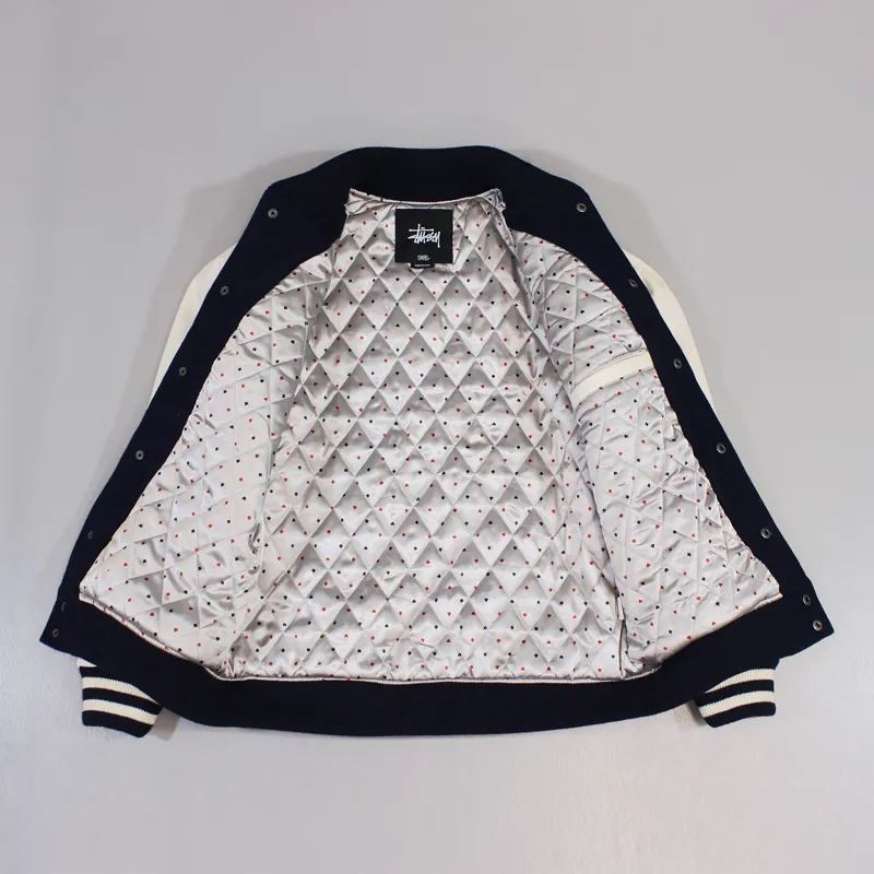 Stussy World Tour Wool Jacket Dark Navy-4