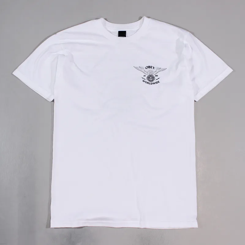 Obey Worldwide Eagle T Shirt White