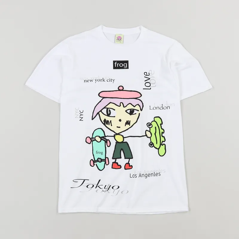 Frog Skateboards World Wide Love T Shirt White