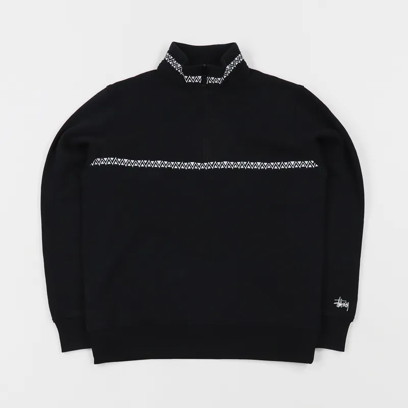 Stussy Woven Tape Mock Neck Black