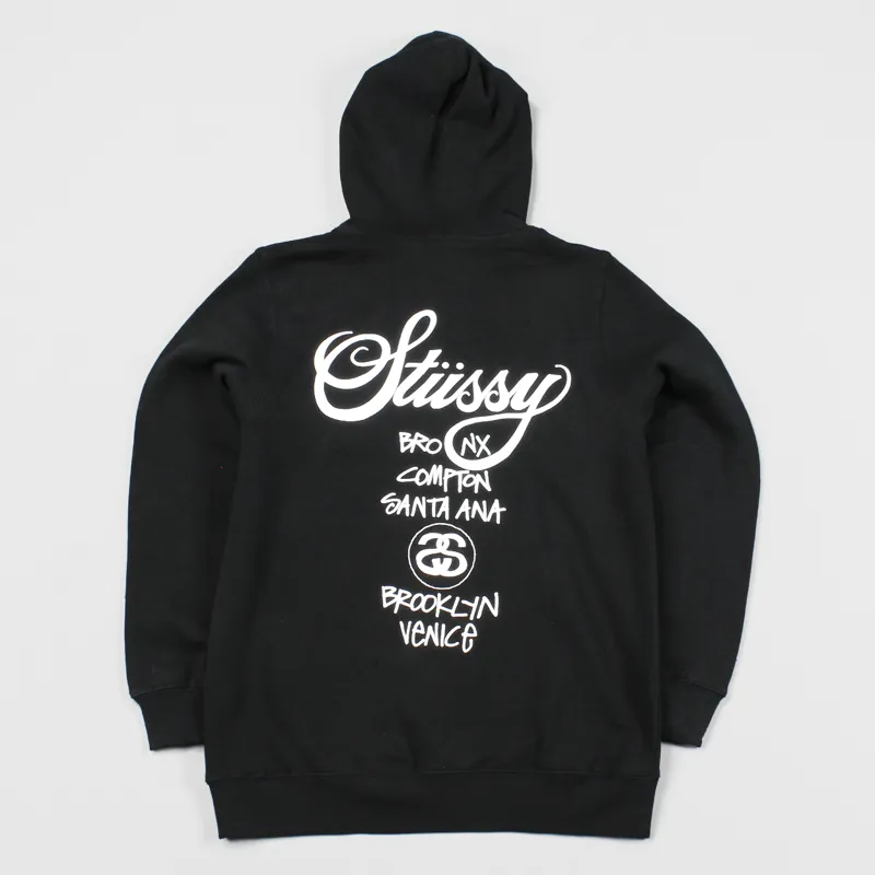 Stussy World Tour Hoodie Black-2
