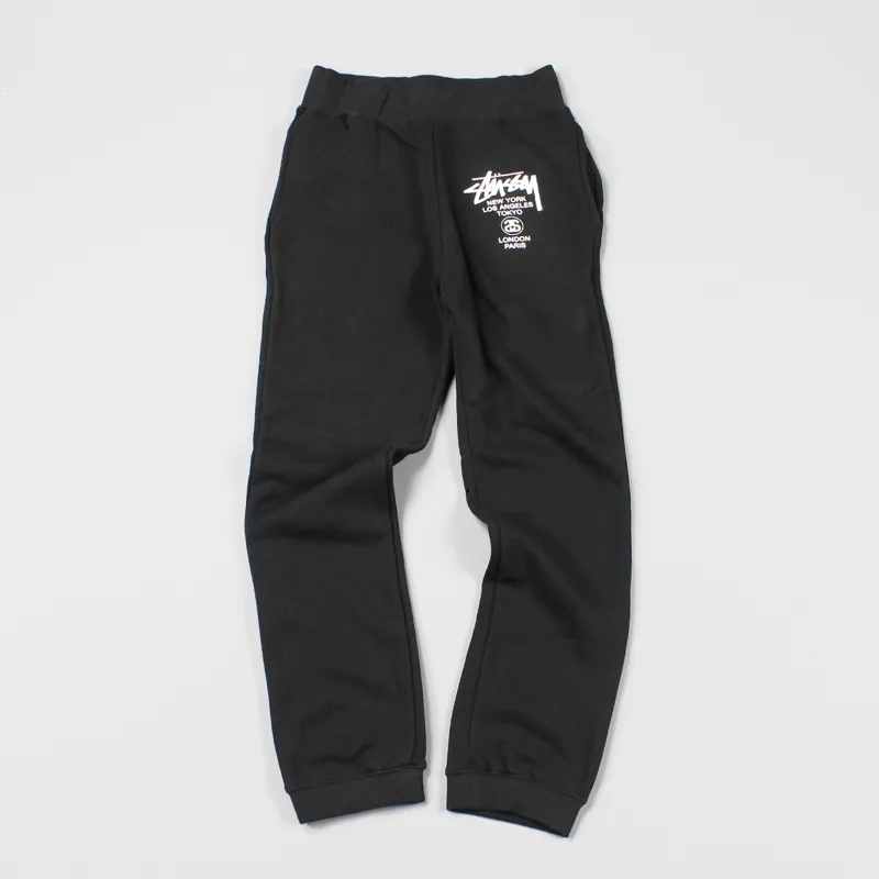 Stussy World Tour Sweat Pant Black-2