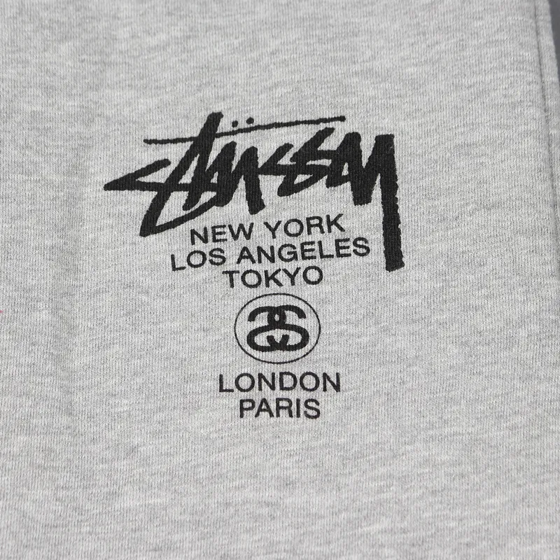 Stussy World Tour Sweat Pant Grey Heather-1