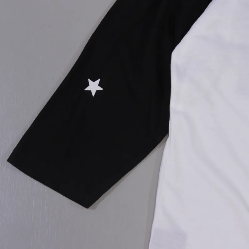 Stussy Baseball World Tour Raglan T Shirt White Black-3