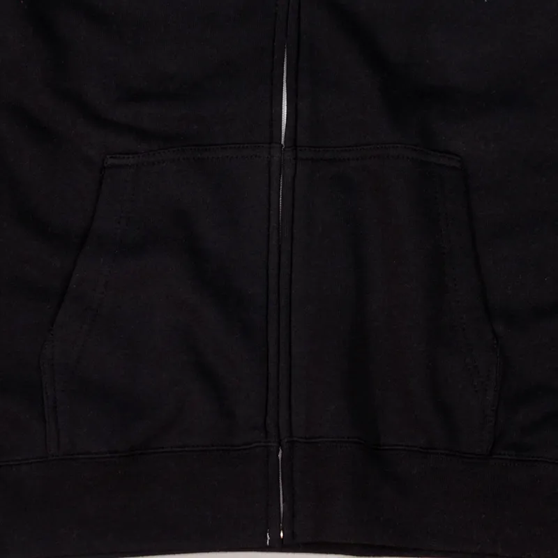 Stussy World Tour Zip Hoodie Black Printed Sweatshirt Mens Skate