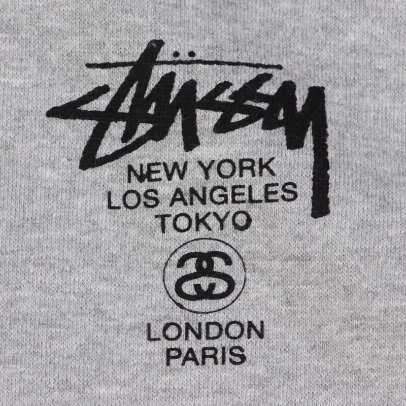 Stussy World Tour Hoodie Grey-1