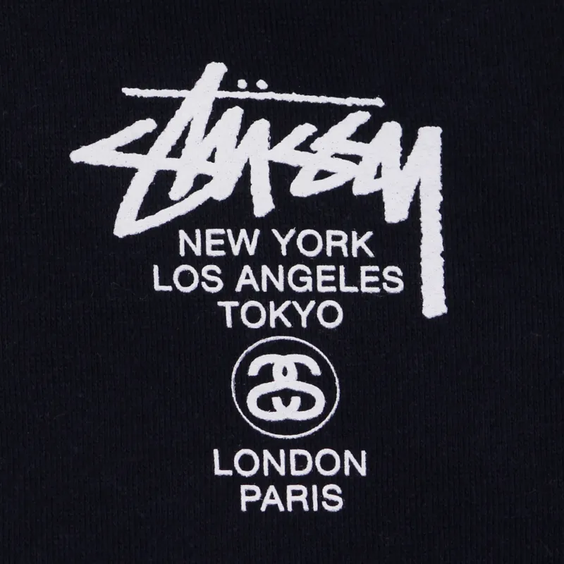 Stussy World Tour Hoodie Navy-1