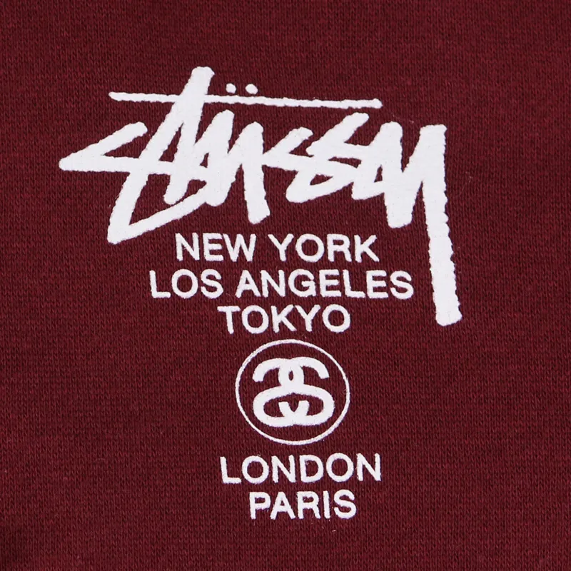 Stussy World Tour Hood Wine-1