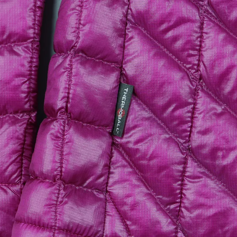 The North Face Womens Thermoball Hoodie Jacket Geo Floral Print Plum-5