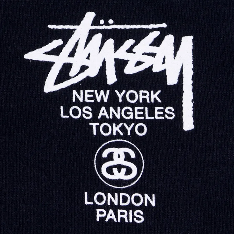Stussy World Tour Zip Hoodie Navy-1