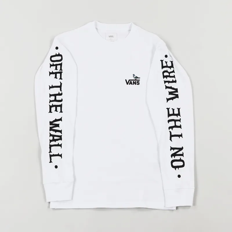 Vans x Anti Hero On The Wire Long Sleeve T Shirt White-1