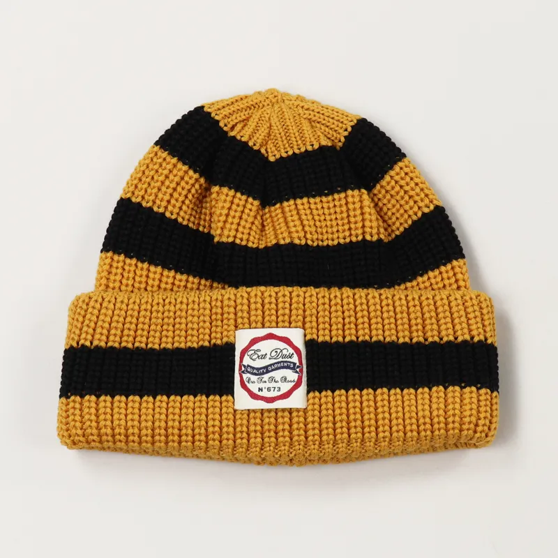 Eat Dust X Chopper Knit Beanie Yellow Black Stripe