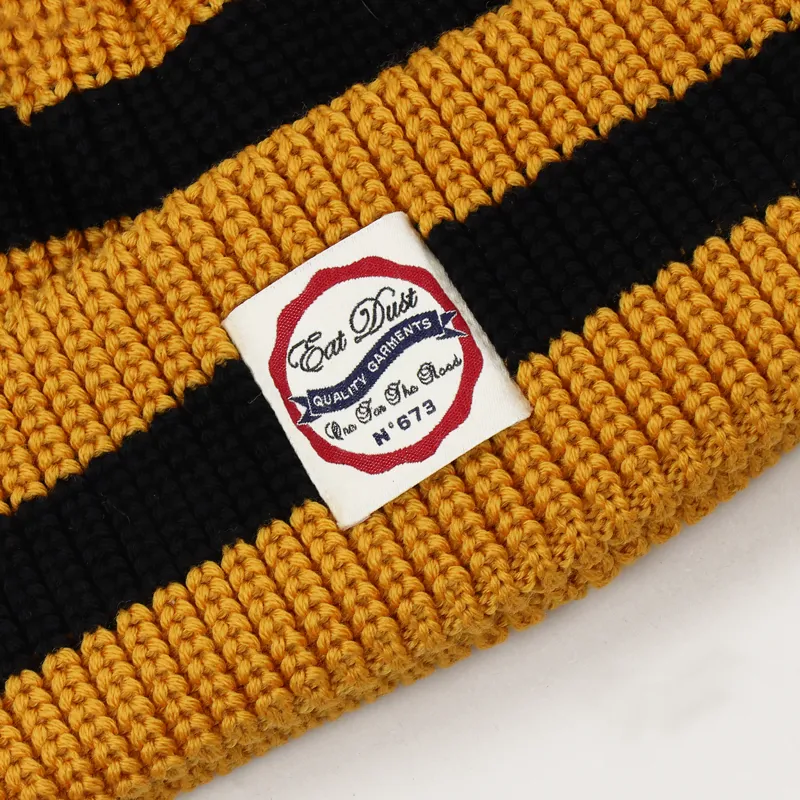 Eat Dust X Chopper Knit Beanie Yellow Black Stripe-1