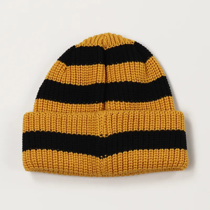 Eat Dust X Chopper Knit Beanie Yellow Black Stripe-2