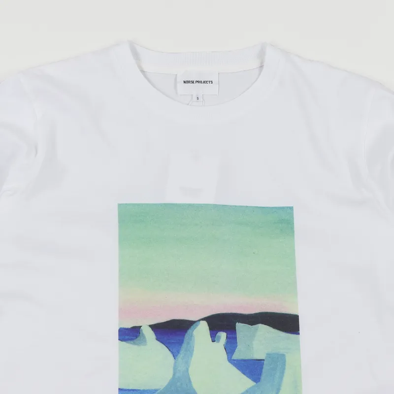 Norse Projects x Daniel Frost Icebergs T Shirt White-1