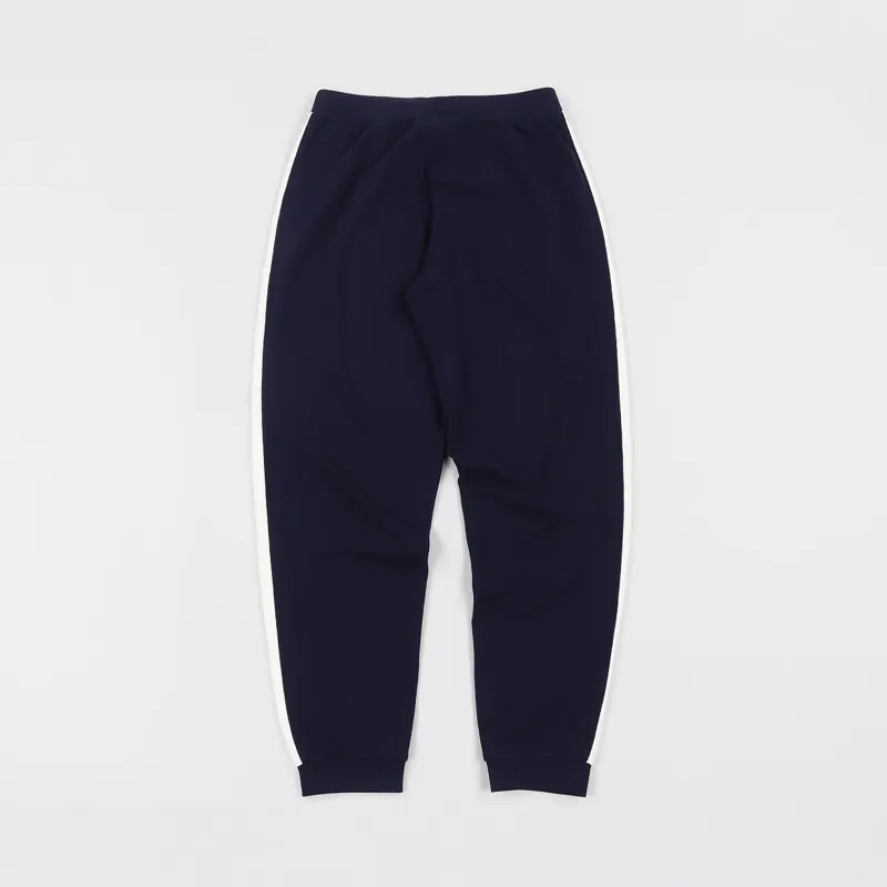 Lacoste Colourblock Pique Fleece Sweatpants Navy Blue White-4