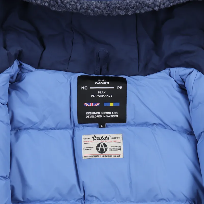 Peak Performance x Nigel Cabourn Down Parka Steel Blue-4