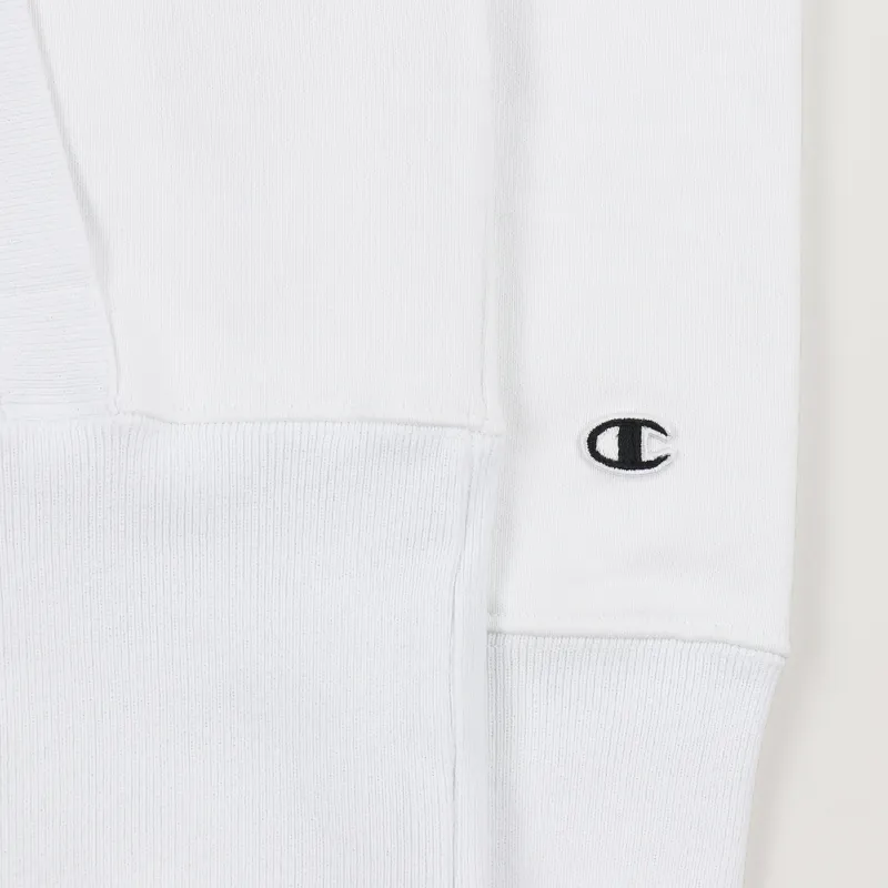 Champion x Wood Wood Box Logo Hoodie White-3