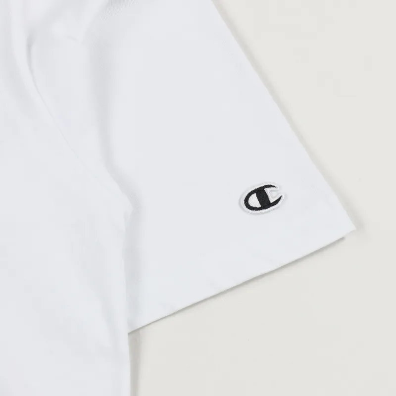Champion x Wood Wood Box Logo T Shirt White-2