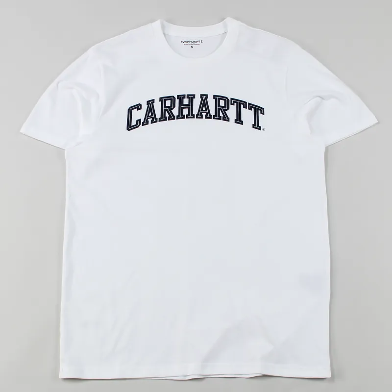 Carhartt WIP Yale T Shirt White Navy