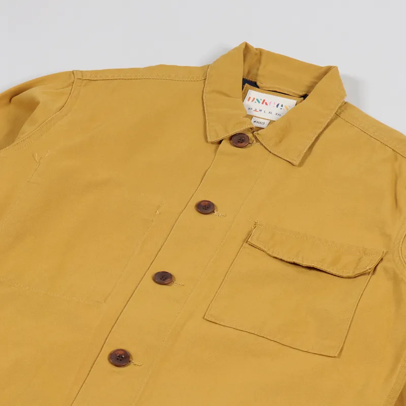 Uskees Single Pocket Work Shirt Yellow-2