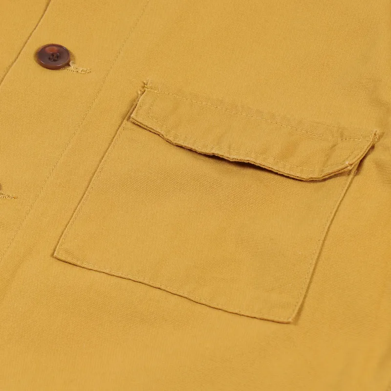 Uskees Single Pocket Work Shirt Yellow-4