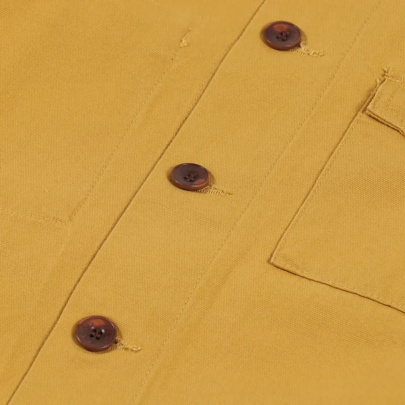 Uskees Single Pocket Work Shirt Yellow-5