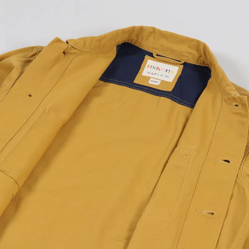 Uskees Single Pocket Work Shirt Yellow-3