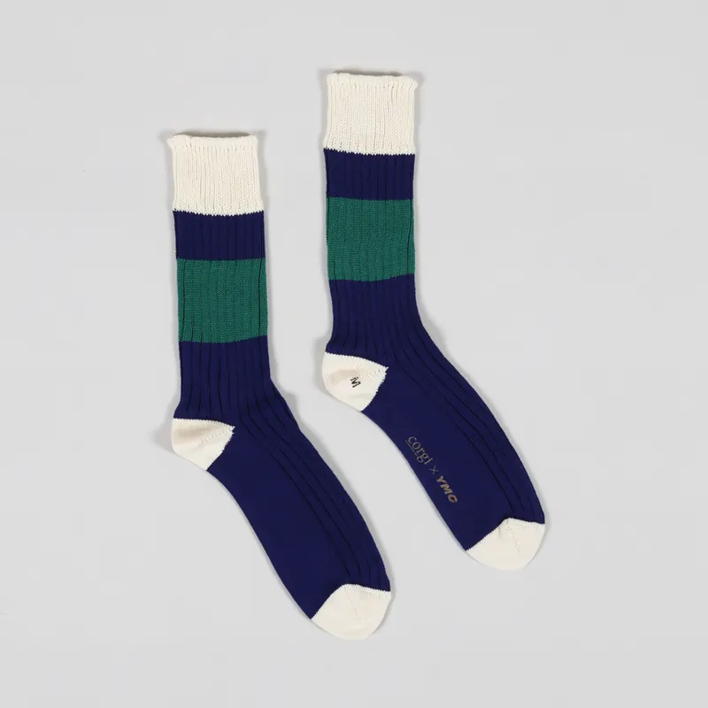 You Must Create x Corgi Sports Sock Blue Green