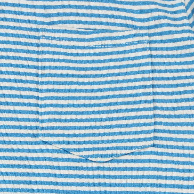 Jungmaven Yarn Dyed Pocket T Shirt Aegean Sea Blue-2