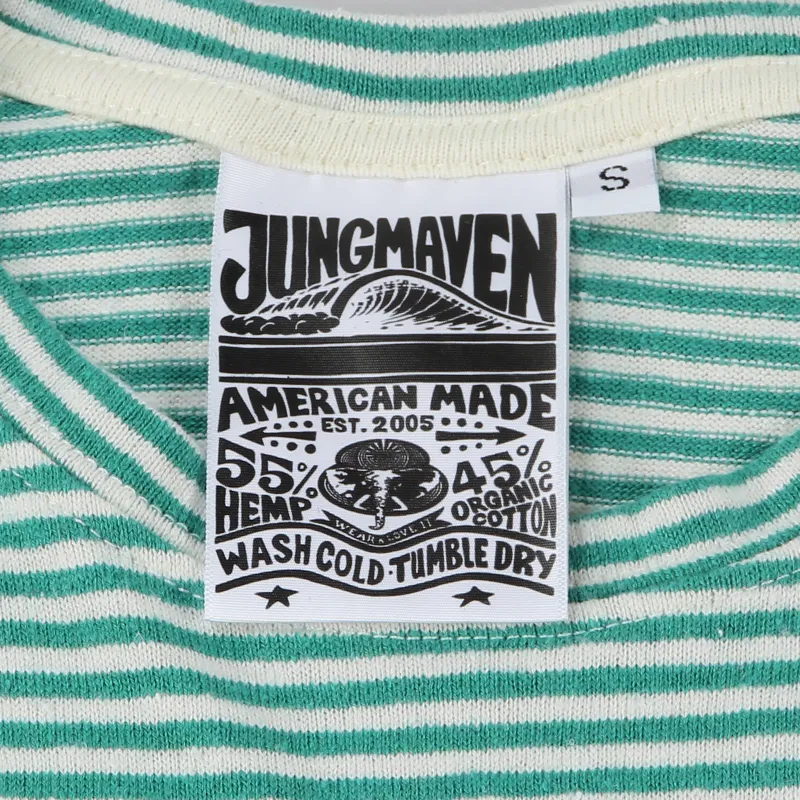 Jungmaven Yarn Dyed Pocket T Shirt Basil Green-3