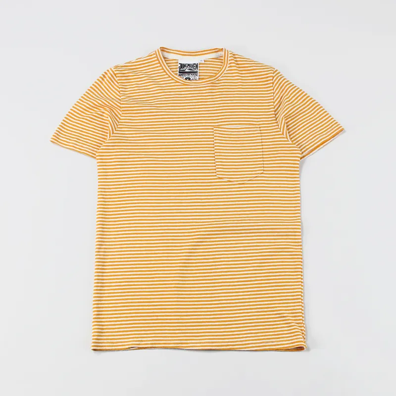 Jungmaven Yarn Dyed Pocket T Shirt Carrot Orange